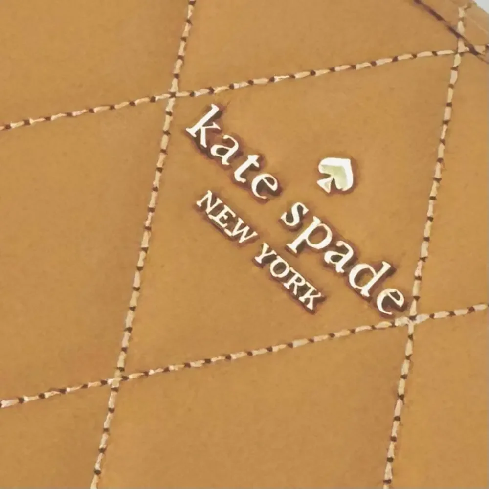 Kate Spade Carey Medium Quilted Folding Wallet with ID Window in Tiramisu Mousse